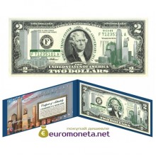 США 2 доллара 2003 9/11 Всемирного торгового центра оригинал