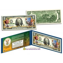 США 2 доллара 2009 Нельсон Мандела фотопечать цветные оригинал