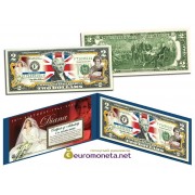 США 2 доллара Принцесса Диана цветные фотопечать оригинал