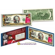 США 2 доллара Мухаммед Али цветные фотопечать оригинал