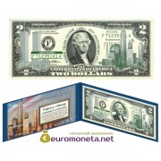 США 2 доллара 2003 9/11 Всемирного торгового центра оригинал США 2 доллара 2003 9/11 Всемирного торгового центра оригинал