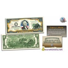 США 2 доллара 2003 морские пехотинцы Вторая Мировая война цветные фотопечать оригинал