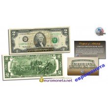 США 2 доллара 2003 Декларация Независимости золотое тиснение оригинал