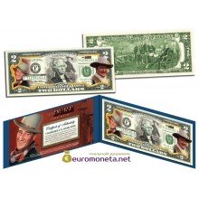 США 2 доллара 2003 Джон Уэйн The DUKE цветные фотопечать оригинал