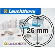 Leuchtturm капсула для хранения монет внутренний диаметр 26 мм, внешний 32 мм, 10 штук, Германия Leuchtturm капсула для хранения монет внутренний диаметр 26 мм, внешний 32 мм, 10 штук, Германия