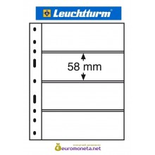 Leuchtturm OPTIMA 4C лист прозрачный для банкнот, 4 ячейки Leuchtturm OPTIMA 4C лист прозрачный для банкнот, 4 ячейки