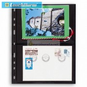Leuchtturm OPTIMA 2S лист чёрный для банкнот, 4 ячейки, пр-во Германия