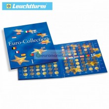 Leuchtturm Альбом для монет PRESSO, евро Коллекция для 12 первых комплектов монет евро, выпуск 1 Leuchtturm Альбом для монет PRESSO, евро Коллекция для 12 первых комплектов монет евро, выпуск 1