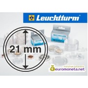 Leuchtturm капсула для хранения монет внутренний диаметр 21 мм, внешний 27 мм, 10 штук