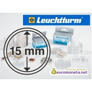 Leuchtturm капсула для хранения монет внутренний диаметр 15 мм, внешний 21 мм, 10 штук