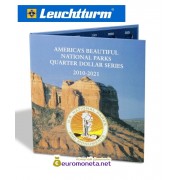 Leuchtturm Альбом для монет PRESSO, США 25 центов (квотер) Национальные парки 2010-2021 гг