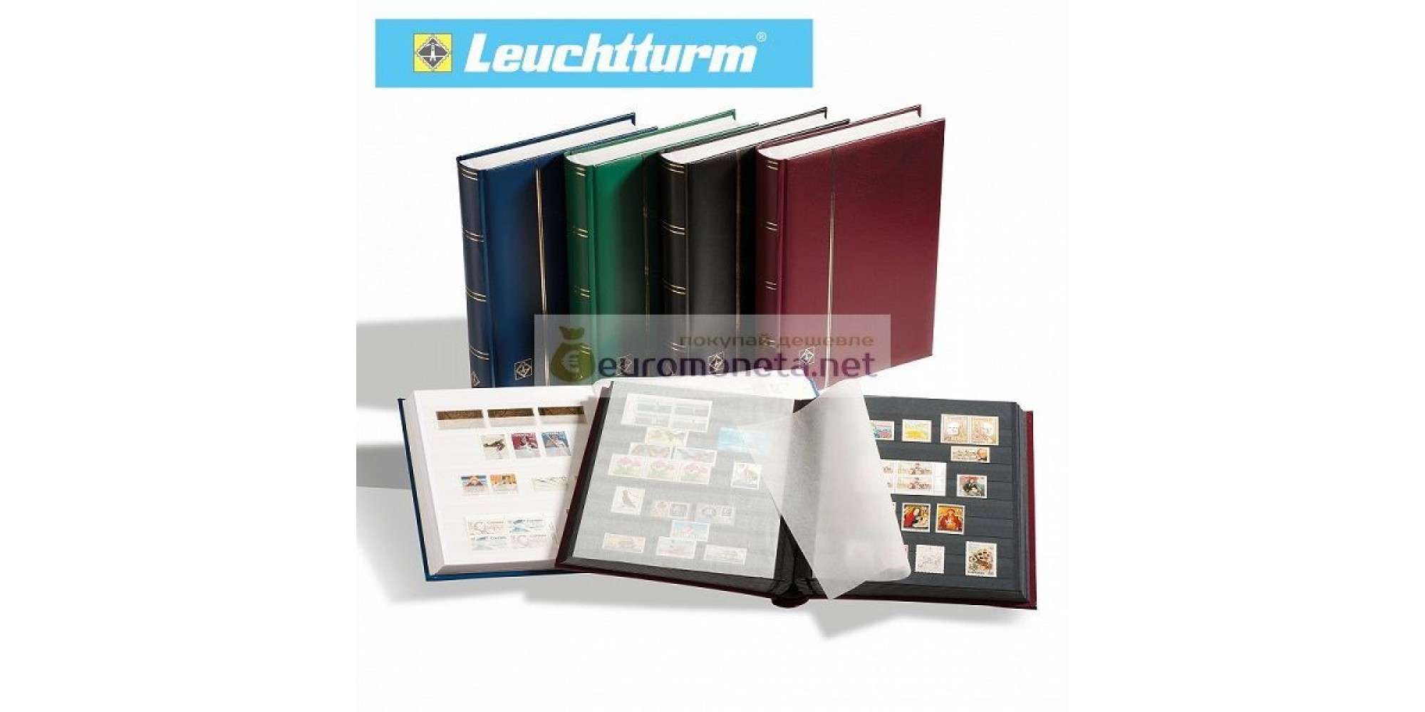 Leuchtturm альбом COMFORT DIN A4 S32 чёрные страницы, мягкая обложка, синий, Германия