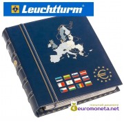 Leuchtturm Альбом VISTA для монет евро том 2 "Новые члены", вкл. футляр, синий, Германия