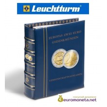 Альбом для монет OPTIMA классический для юбилейных монет 2 евро, футляр шубер, синий, Германия