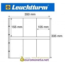 Германия Leuchtturm MAXIMUM MAX 3W лист для открыток и другого, белый 5 листов
