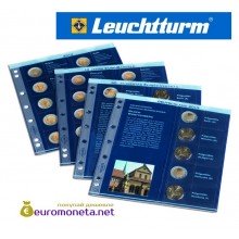 Leuchtturm дополнительный листы в альбом NUMIS для монет 2 евро 2012-2013 гг выпуска