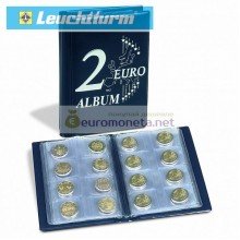 Альбом карманный для монет 2 евро и других 48 ячеек, синий, Leuchtturm
