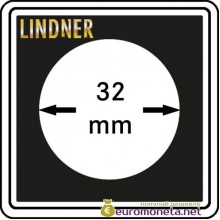 Капсула для монет квадратная CARREE 32 мм Lindner Германия 50х50