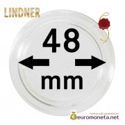Lindner капсула для хранения монет 48 мм внутренний диаметр, внешний 54 мм, 10 штук, Германия
