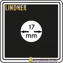 Капсула для монет квадратная CARREE 17 мм Lindner Германия 50х50