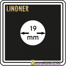 Капсула для монет квадратная CARREE 19 мм Lindner Германия 50х50