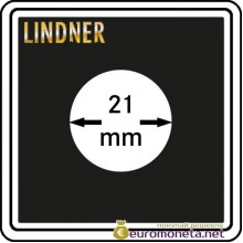 Капсула для монет квадратная CARREE 21 мм Lindner Германия 50х50