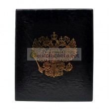 Альбом Герб РФ сегрегатор Optima с кольцевым механизмом, чёрный, искусственная кожа, корешок 40 мм, пр-во Россия Альбом Герб РФ сегрегатор Optima с кольцевым механизмом, чёрный, искусственная кожа, корешок 40 мм, пр-во Россия