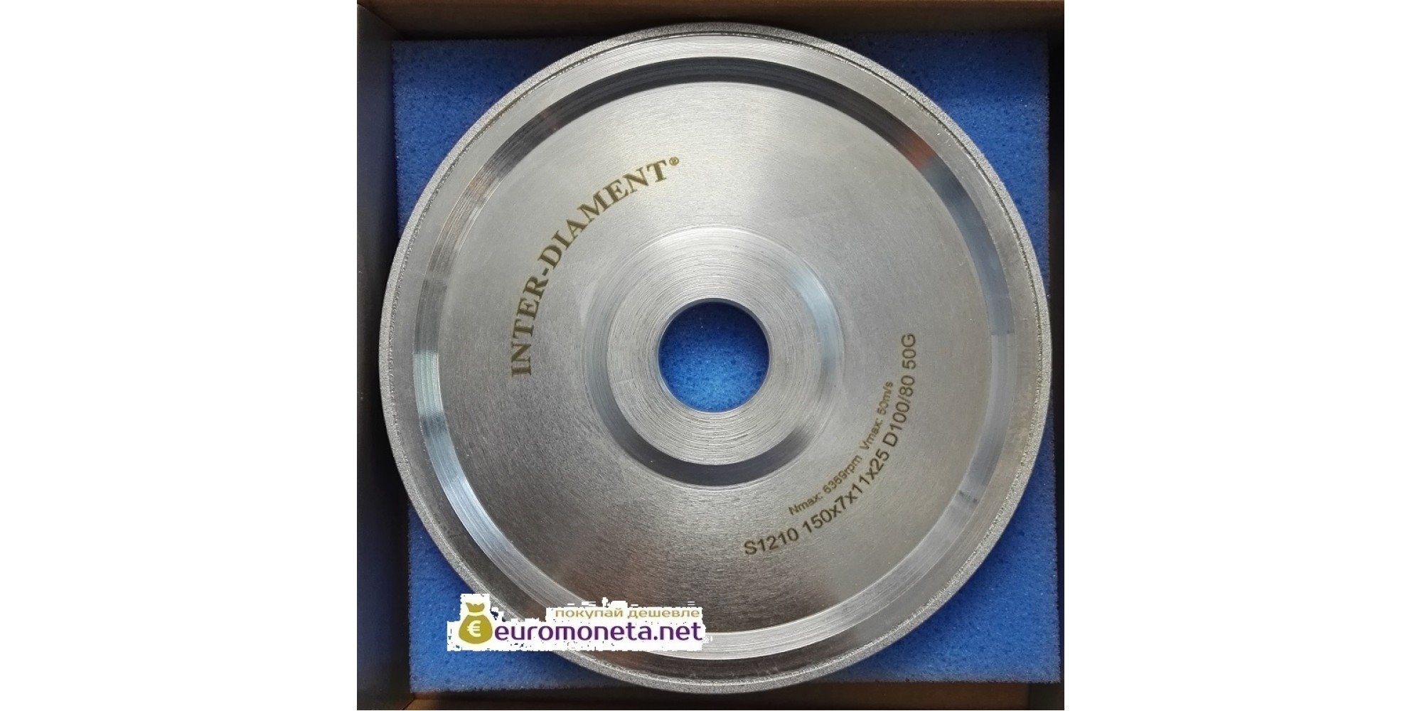 Диск алмазный для формования шаров из янтаря INTER-DIAMENT, диаметр 7 мм, пр-во Польша