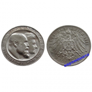 Германия Королевство Вюртемберг 3 марки 1911 год F серебро
