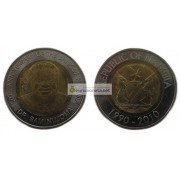 Намибия 10 долларов 2010 год 20 лет Банку Намибии, биметалл. АЦ из банковского ролла