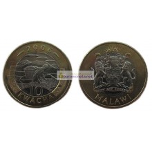 Малави 10 квач (kwacha) 2006 год биметалл. АЦ из банковского ролла