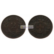 Швейцария 2 раппена 1912 год