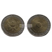 Аргентина 1 песо 2013 год 200 лет первой национальной монете. биметалл