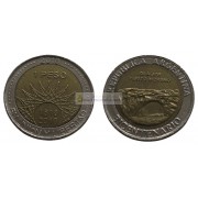Аргентина 1 песо, 2010 год 200 лет Аргентине - ледник Перито-Морено. биметалл