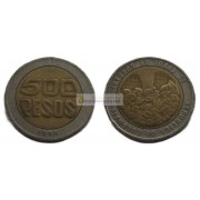 Колумбия 500 песо 1994 год. биметалл