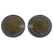 Перу 2 новых соля 1994 год. биметалл
