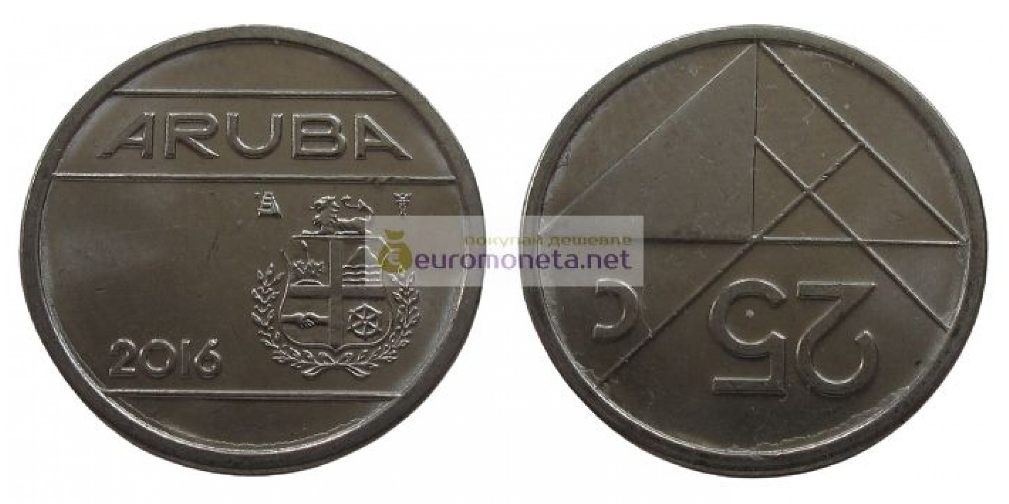 Аруба 25 центов 2016 год. Король Виллем-Александр