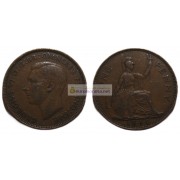 Великобритания 1 пенни 1944 год. Король Георг VI