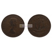 Великобритания 1/2 пенни (полпенни) 1959 год. Королева Елизавета II