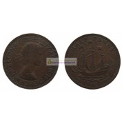 Великобритания 1/2 пенни (полпенни) 1960 год. Королева Елизавета II