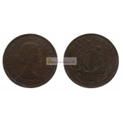 Великобритания 1/2 пенни (полпенни) 1955 год. Королева Елизавета II