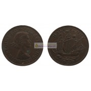 Великобритания 1/2 пенни (полпенни) 1959 год. Королева Елизавета II