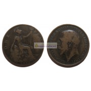 Великобритания 1 пенни 1911 год. Король Георг V