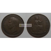 Великобритания 1 пенни 1937 год. Король Георг VI