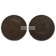 Великобритания 1/2 пенни (полпенни) 1937 год. Король Георг VI
