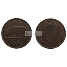 Ирландия (Ирландское Свободное государство) 1/2 пенни (полпенни) 1942 год 