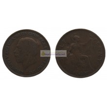 Великобритания 1/2 пенни 1930 год. Король Георг V