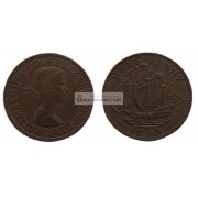 Великобритания 1/2 пенни (полпенни) 1959 год. Королева Елизавета II