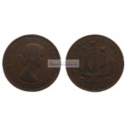 Великобритания 1/2 пенни (полпенни) 1956 год. Королева Елизавета II