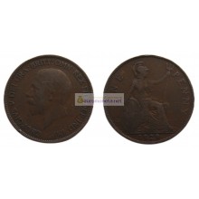 Великобритания 1 пенни 1929 год. Король Георг V